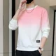 thumbnail image 5 of Sudaderas para hombre, ropa de hombre de color degradado, camiseta azul, sin capucha, jersey, top barato, moda Harajuku, sudadera emo, otoño, 5 of 5