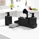 thumbnail image 2 of Naiovety Dispensador de jabón líquido de 8 piezas con soporte de esponja para cocina, botella antideslizante, garantía posventa Juegos de accesorios de baño Negro, 2 of 4