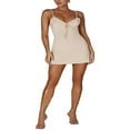thumbnail image 2 of Robe Moulante à Bretelles Spaghetti pour Femmes, Coupe Ajustée, Sans Manches, Dos Nu, Mini Robes, 2 of 6
