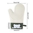 thumbnail image 3 of Matoen 1Pcs Silicone Oven Mitts Thermal Protection Non-slip Silicone Oven Mitt Soft Cotton Lining Kitchen Cooking Gloves, Right, 3 of 7