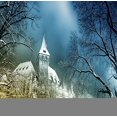 thumbnail image 1 of EREHome Polyester Fabric Halloween Party Photography Backdrops 5x7ft Photo Background Castle in Forest, 1 of 1