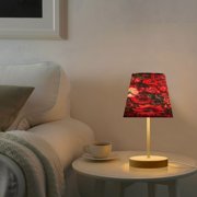 YAZAOO Table Lamp Creative Crimson Elegance Pattern Simple Pattern Night Light