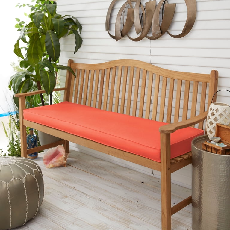 Outdoor Cushions 57 X 15 Bench Cushion Sunbrella Coral Corded