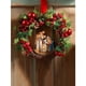 thumbnail image 4 of Adornos de corona de Navidad de avión, decoración navideña para el hogar con estampado de bayas de cono de pino, adorno de puerta delantera de ventana acrílico, 2023, 4 of 4