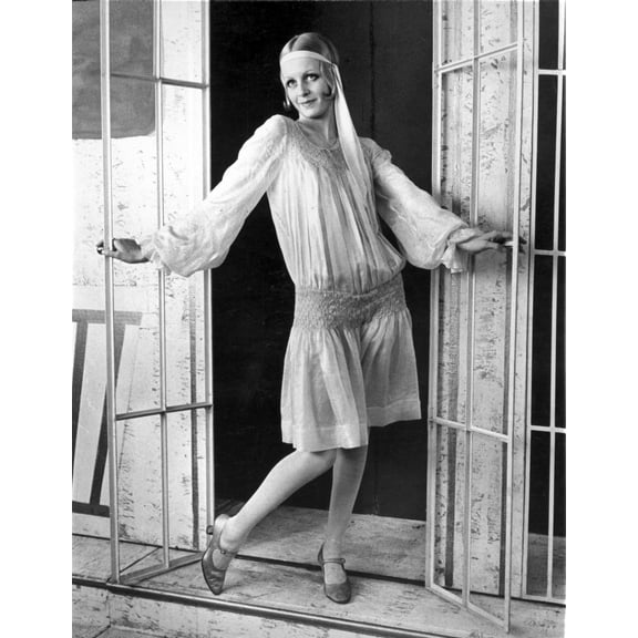A portrait of Twiggy in a doorway Photo Print (8 x 10)
