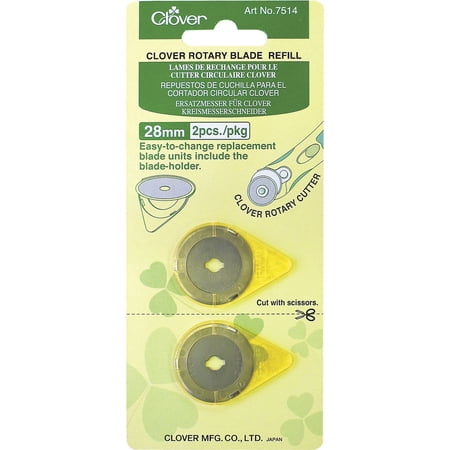 UPC: 0051221522642 | Clover Rotary Blade Refills 28mm 2/Pkg-