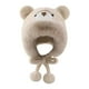 thumbnail image 1 of Gorro térmico con orejas de oso de peluche para adultos, ideal para escalada y esquí. Beige, 1 of 8