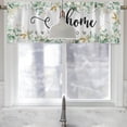 thumbnail image 2 of Spring Summer Eucalyptus Leaf Kitchen Curtains Valance 54 x 18, Seasonal Green Plant Sweet Home Short Window Topper Rod Pocket, Greenery Farmhouse Home Living Room Bedroom Bathroom Decor, 2 of 6