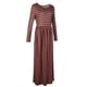 thumbnail image 1 of Vestido Maxi Despojado Elegante para Mujer Top Ajustable de Manga Larga Suave Transpirable Café XL Baoblaze vestido maxi a rayas, 1 of 8