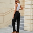 thumbnail image 3 of YTDSCS Cargo Pants for Womens Washed Jeans Cargopants Spring Fall Women's Elastic Waist Sweatpants S-2XL, 3 of 7