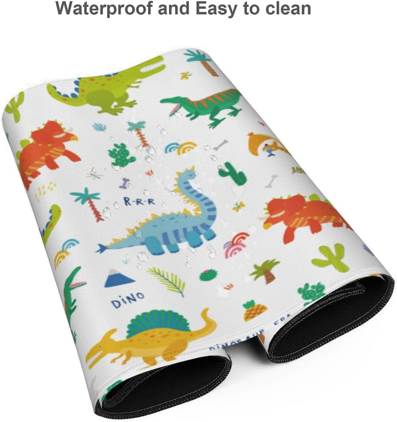 Gaming Mouse Pad Large Desk Mat,Desk Pad Extended Keyboard Pad,Anti-Slip Rubber Base Mouse Pad for Women Girls Work,Game,Office,Home 35.4"X15.7",Cute Cartoon Dinosaurs