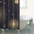 thumbnail image 5 of Gothic Shower Curtain - Dark Celestial Moon & Star Print, Mystical Cosmic Theme Bath Decor, Waterproof Polyester, 36"Wx72"L, Goth Aesthetic Gift, 5 of 5