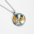 thumbnail image 4 of Spotted Dog Women's Glass Circular Pendant Necklace, 4 of 5