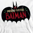 thumbnail image 2 of Merry Little Batman Logo Adult Pull-Over Hoodie, White, 3X-Large, 2 of 4