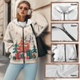 thumbnail image 6 of FOR U DESIGNS Christmas Deer Zip Hoodies for Women Oversized Trendy Hoodie Size XL Hooded Sweatshirt Women with Front Zipper Lightweight Down-Shoulder Collar Sportswear, 6 of 7