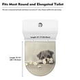 thumbnail image 5 of ZIATUBLES Puppy Daisy Print Washable Stretch Fabric Toilet Bowl Lid Cover with Elastic Edges Fits Round Oval Elongated Lids Bathroom Decor Accessories, 5 of 6