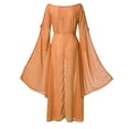 thumbnail image 5 of Costumes de Cosplay pour Femmes Halloween Gothique Rétro Robe Corset à Manches Longues, 5 of 5