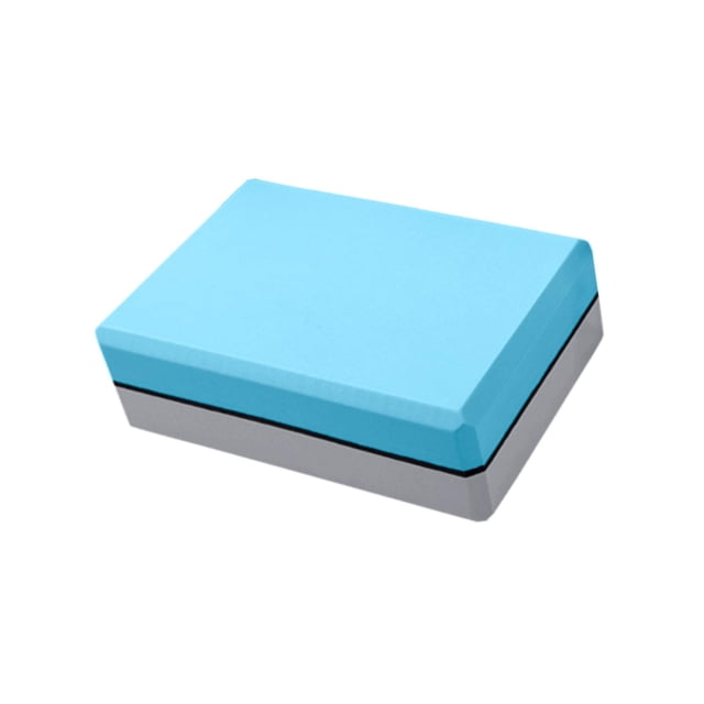Bloques de espuma EVA de 23 x 15 x 8 cm para ejercicios de estiramiento y pilates. Regalos. Azul y gris