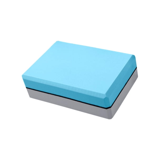 Bloques de espuma EVA suave, antideslizantes, portátiles, para ejercicios de equilibrio y ejercicios. Accesorios para bloques. Bloques de espuma EVA suave, portátiles, de 23 x 15 cm. Azul y gris