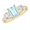Aquamarine, variant on 1 to 6 Carat Emerald 14K Yellow Gold LAB GROWN Gemstone and LAB GROWN Diamond Engagement Ring (1ct Center, AAAA Heirloom Quality) Emerald 1 Carat Size: 6