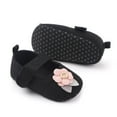 thumbnail image 6 of Xfvqtps Baby Girls Walking Shoes Knit Flower and Leaf Hook Loop Cute Soft Sole Non Slip Indoor Mesh First Walker Shoes Summer New Baby Knitted Wool Shoes Black, 6 of 9