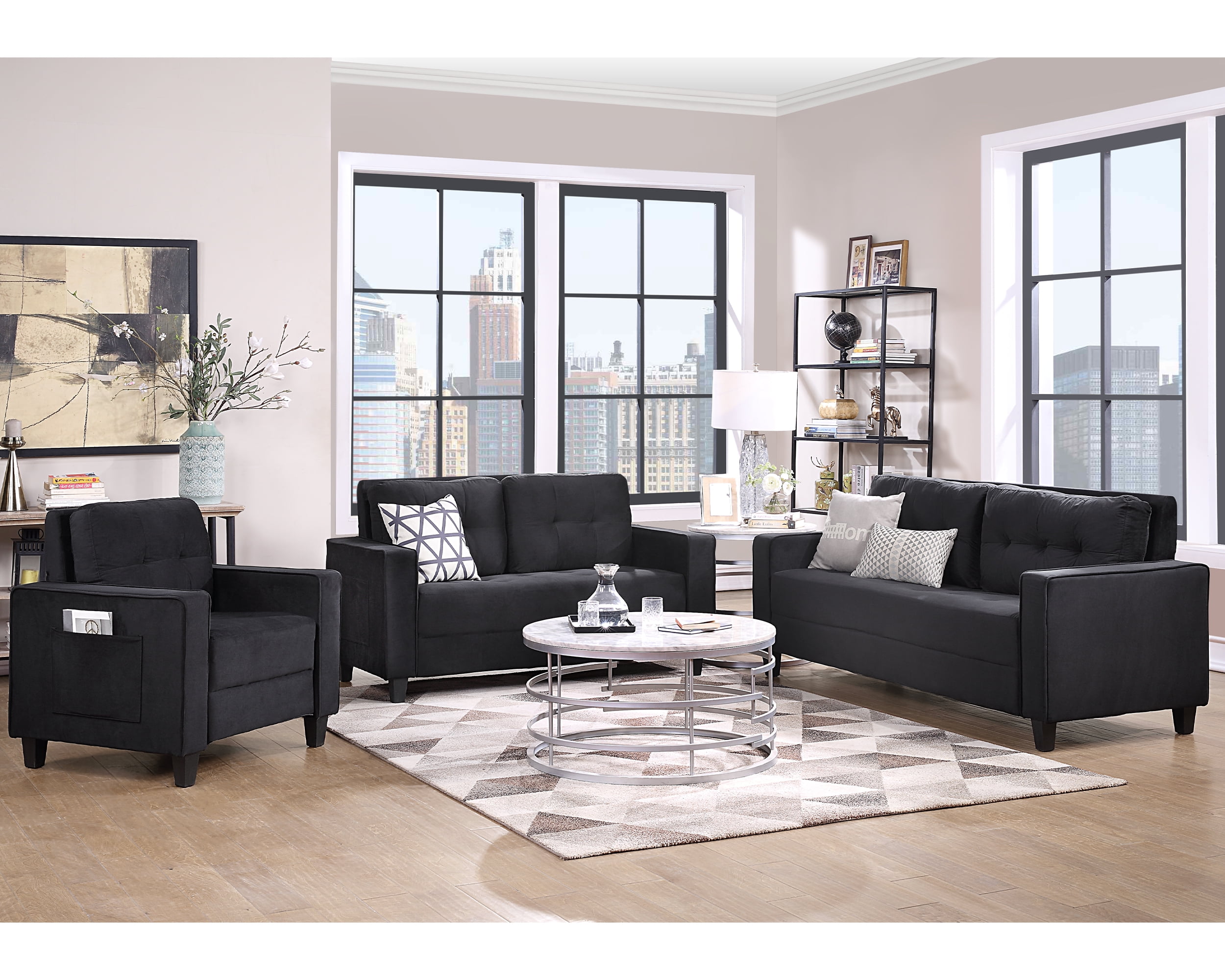 Loveseat Details about   1/2/3 Seat Sofa Set Morden Style Couch Furniture Upholstered Armchair 
