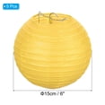 thumbnail image 2 of Uxcell 6" Paper Lanterns, Round Hanging Chinese/Japanese Lantern Decoration for Home Birthday Party, Yellow 5 Pcs, 2 of 7