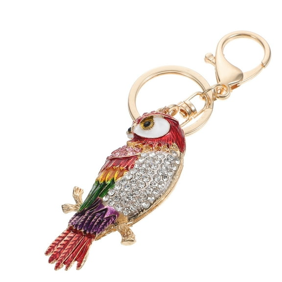 Rhinestone Jewelry Owl Keychain Schoolbag Decoration Child 12X4CM Red