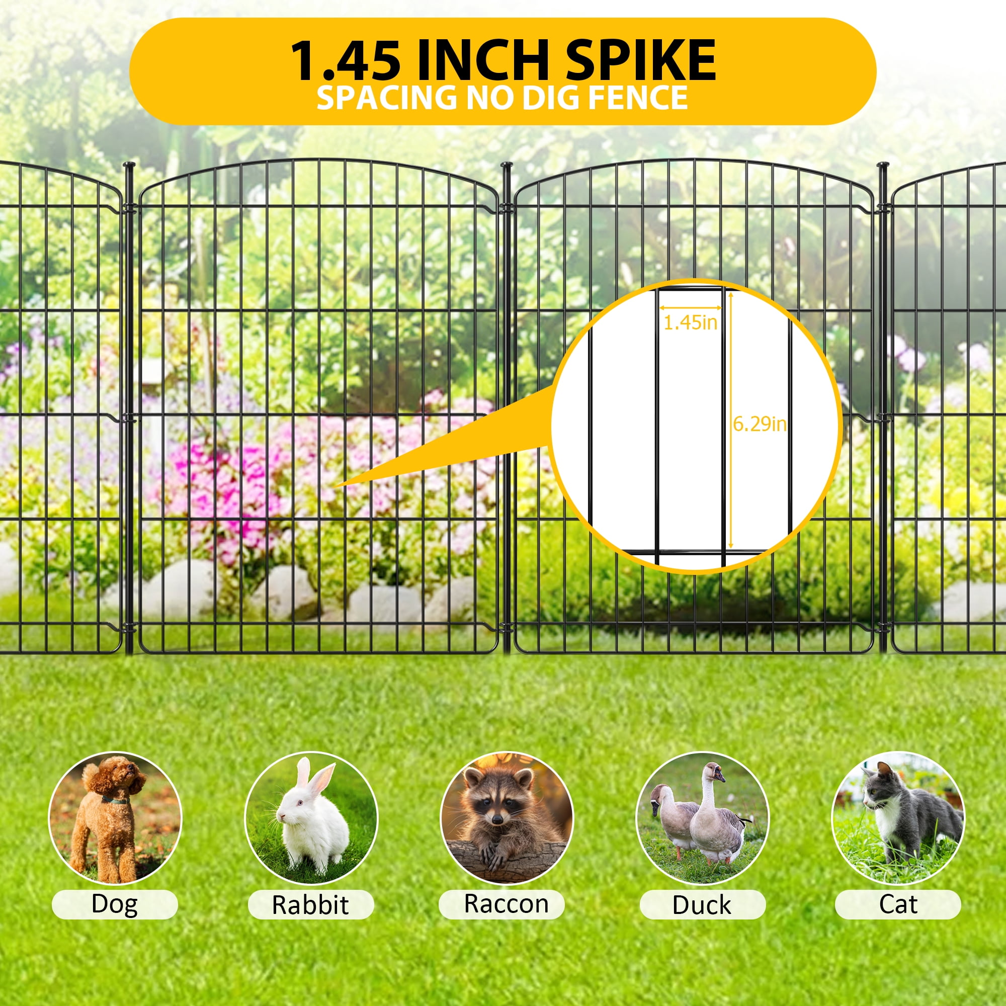 Anyask 30" Tall 16 Panel Dog Playpen with One Door, Portable Customizable Foldable Indoor Outdoor Metal Exercise Pen Fence Panels for Pets, Rust-Resistant, Tool-Free,Black