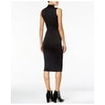 thumbnail image 2 of XOXO Womens Metallic Mock Neck Cocktail Dress Black S, 2 of 2