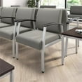 thumbnail image 3 of Bush Business Arrive Waiting Room Guest Chair with Arms in Light Gray Vinyl, 3 of 9
