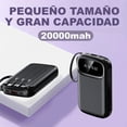thumbnail image 3 of Mini Power Bank Genérico PB20000 Portátil Negro 20000mAh 4 Cables USB Tipo Clet LED, 3 of 4