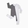 thumbnail image 1 of PatPat Viscose from Bamboo Baby Boy / Girl Color Block 2 Way Zipper Anti Slip Long Sleeve Rompers, 1 of 2