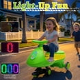 thumbnail image 5 of UBesGoo 12V Electric Wiggle Car with Pedal, 2 Speed, LED Lights and Bluetooth, Powered Ride On Car for Kids, Aged 3+, Green Yellow, 5 of 8