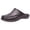 Brown, variant on Men's Classic Leather Slippers Slip on Causal Mules Comfortable Soft Backless Loafers Indoor Work Flat Shoes Size 9.5 Brown