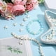 thumbnail image 4 of 160 cuentas de estrella de mar turquesa, dijes de estrella de mar, pequeñas cuentas florales blancas, colgantes para pulseras, collares y joyas., 4 of 6