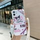 thumbnail image 1 of Funda de teléfono Sanrio Kuromi para iPhone 14 13 12 11 Pro Max Mini XR X XS MAX 8 7 Plus SE, funda a prueba de golpes con cordón xuanjing unisex, 1 of 2