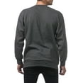 thumbnail image 2 of Pro Club Men's Heavyweight Crew Neck Fleece Pullover Sweater - Charcoal - Small, 2 of 4