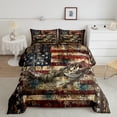 thumbnail image 2 of Feelyou Rustic Pike Fish Queen Comforter Set, Retro American Flag Bedding Sets, Farmhouse Wildlife Animal Reversible Bedding Comforter Set, Super Cozy Room Decor, 3 Pieces, 2 of 8