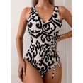 thumbnail image 2 of CNKOO Maillot de Bain une-Pièce pour Femmes, Mode Europe et États-Unis, Sac Croisé, Cordon de Serrage Plissé, Style Vacances, 2 of 5