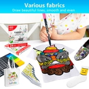 12/24 Colors/set Waterproof Colorfast Fabric Textile Marker Pen, Permanent Pen for DIY Clothes Art Graffiti Drawing Painting Pen