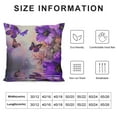 thumbnail image 5 of Nawypu Throw Pillow Cover Butterfly Purple Animal Flower Wings Dream Fantasy Water White Decorative Pillow Case Home Decor Square Pillowcase, 5 of 5