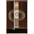 thumbnail image 4 of Large Puja Wooden Front Door Brown Mandir With LED / Mandir For Home & Office / Temple For Home / Pooja Ghar / Mandir With Lights /Storage, 4 of 5
