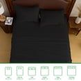 thumbnail image 4 of Gogreen 3PC Bamboo Cal King Sheet Set, Deep Pocket Fit 16", Breathable Super Soft Luxury Hotel Style Home Decor Cal King Sheet Set, Gift for Women, Men - 2 Pillowcases, 1 Fitted Sheet, 4 of 9