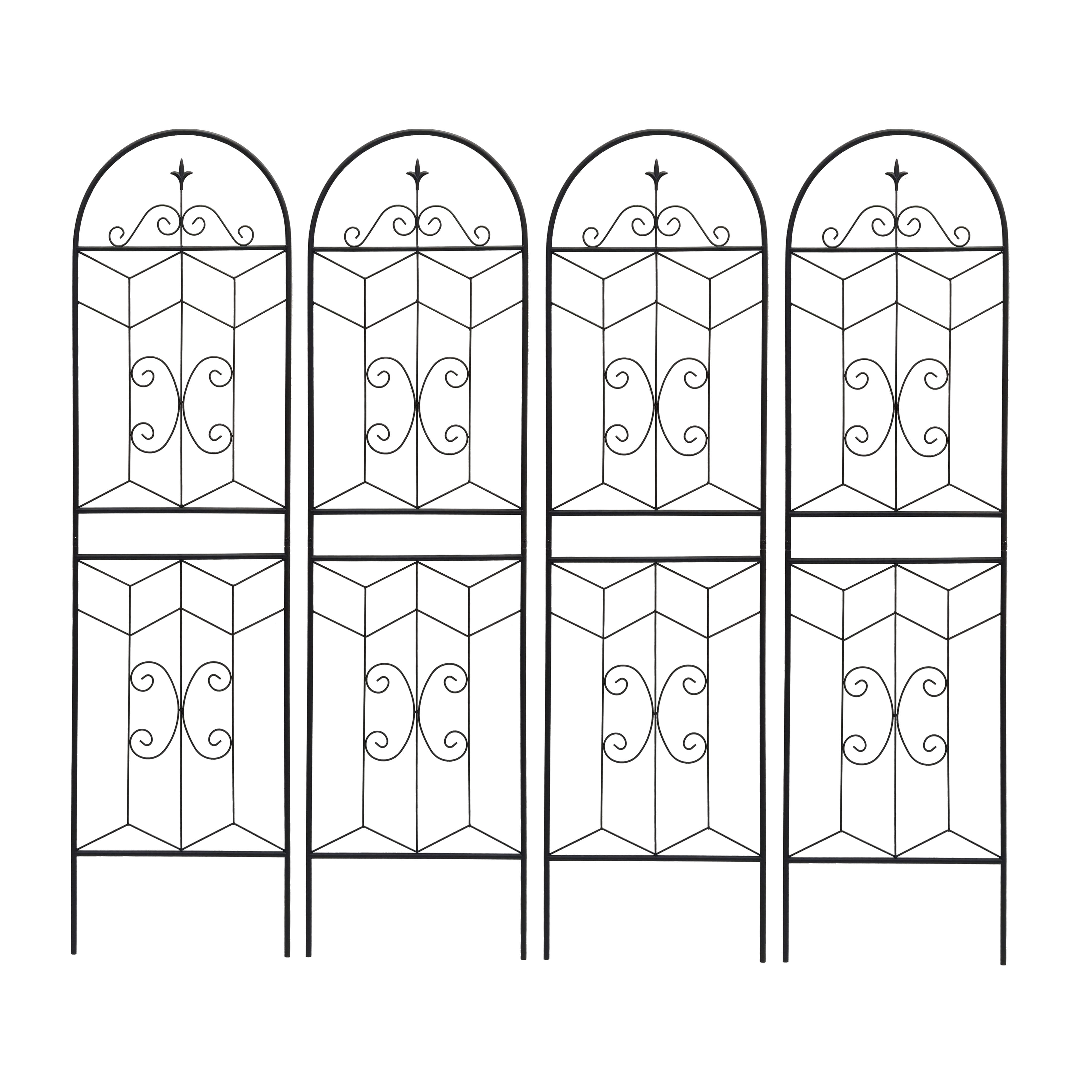 2 Pack 71" H Large Heavy Duty Garden Rustproof Iron Plant Trellis for Potted Plant Support Metal Climbing Rose Trellis Vine Vegetable Cucumber