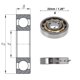 thumbnail image 4 of Rodamientos de bolas de ranura profunda EN11 de Unique Bargains 11x32x7mm P6 tipo abierto rodamientos lubricados 1 Pc rueda de coche scooter patineta universal tonalidad plateada tonalidad dorada, 4 of 6