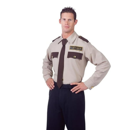 Police Trooper Costume Uniform Shirt Adult