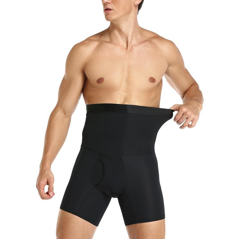 Men's Tummy Shaper Briefs High Waist Body Slimmer Underwear Firm Control  Belly Girdle Adjustable Compression Shapewear (Color : Black, Size : Small)  : : Clothing, Shoes & Accessories