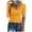 Yellow1, variant on tarylea Ribbed Tops for Women Trendy Short Sleeve Round Neck Quarter Button Fitted T-Shirts Casual Summer Stretch Comfy Tops