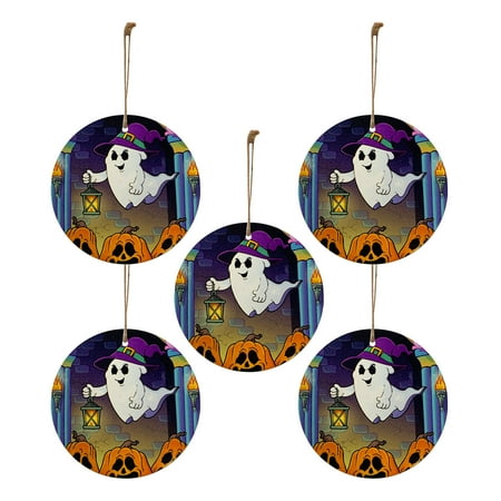 

Wall Decor Modern Home Decor Halloween Pendant Pendant Decoration Halloween Wooden Hanging Tag B